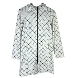 Lululemon Athletica Apres Yoga Rain Diamond Chevron Jacket Ivory / Gray Size 4